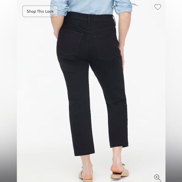 J.Crew Curvy essential straight black jean in all-day stretch - Picture 2 of 5